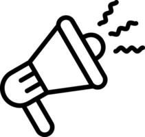 Megaphone Outline Style Icon Design vector