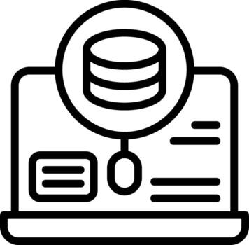 Database Outline Element Style vector