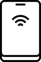 Smartphone Outline Style Icon Design vector