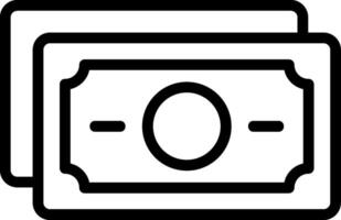 Cash Outline Style Icon Design vector