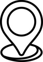 Map Pin Outline Style Icon Design vector