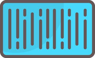 Barcode Line Filled Style Icon Design vector