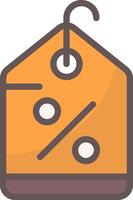 Discount Tag Line Filled Style Icon Design vector