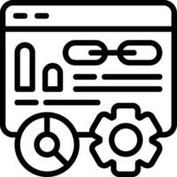 Link Metrics Outline Style Icon vector
