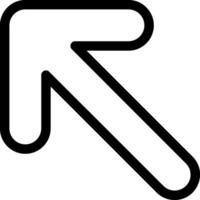 Arrow Up-Left Outline Style Icon vector