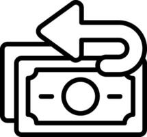 Refund Outline Style Icon Design vector