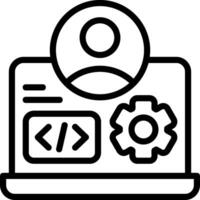 Developer Outline Style Icon vector