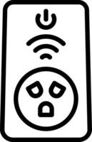 Smart Plug Outline Style Icon Design vector