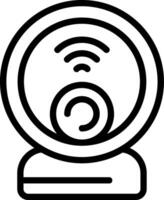 Smart Camera Outline Style Icon vector