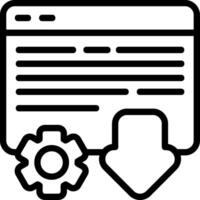 Landing Page Design Outline Style Icon Design vector