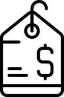 Price Tag Outline Style Icon Design vector