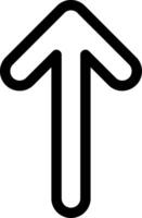 Arrow Long Up Outline Style Icon vector