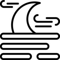Fog Outline Style Icon vector