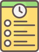Order History Line Filled Style Icon Design vector
