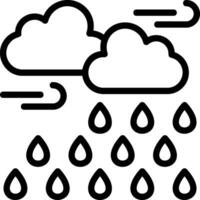 Drizzle Outline Style Icon vector