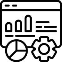 Traffic Analysis Outline Style Icon vector
