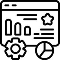 Web Analytics Outline Style Icon vector