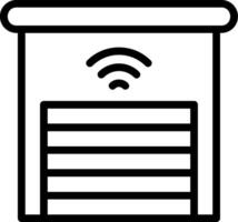 Smart Garage Door Opener Outline Style Icon vector