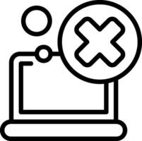 Crossmark Outline Style Icon Design vector