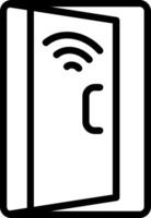 Smart Door Sensor Outline Style Icon vector