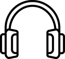 Headphones Outline Style Icon Element vector