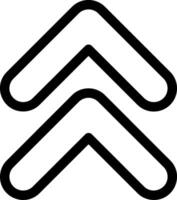 Chevron Double Up Outline Style Icon vector