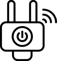 Smart Plug Adapter Outline Style Icon Design vector