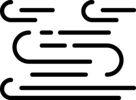 Gale Winds Outline Style Icon vector