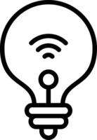 Smart Lightbulb Outline Style Icon vector