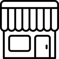Storefront Outline Style Icon Design vector