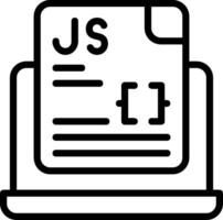 Javascript File Outline Style Element vector