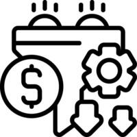 Marketing Funnel Outline Style Icon vector