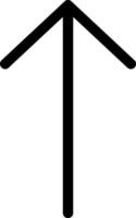 Arrow Thin Up Outline Style Icon vector