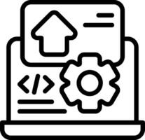 Frontend Development Outline Element Style vector