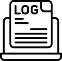 Logs Outline Style Element vector