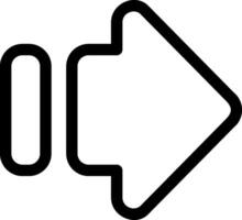 Arrow Forward Outline Style Icon Design vector