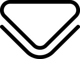 Arrow Solid Down Outline Style Icon vector