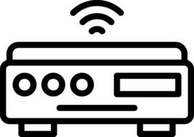 Set Top Box Outline Style Icon vector