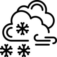Blizzard Outline Style Icon vector