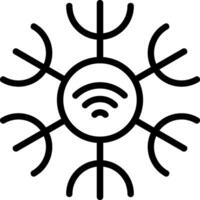 Smart Cooling Outline Style Icon vector