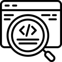 SEO Audit Outline Style Icon vector