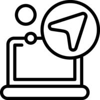 Send Outline Style Icon Design vector
