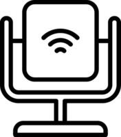Smart Mirror Outline Style Icon vector