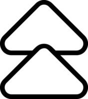 Double Arrow Up Outline Style Icon vector