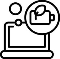 Battery Saver Outline Style Icon Design vector