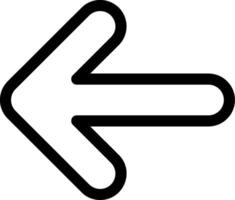 Arrow Left Outline Style Icon vector