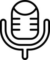 Microphone Outline Style Element vector