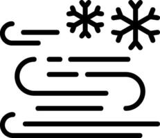 Arctic Winds Outline Style Icon vector