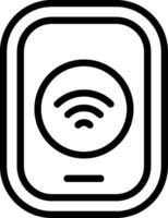 Smart Light Switch Outline Style Icon vector