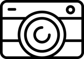 Camera Outline Style Icon Element vector